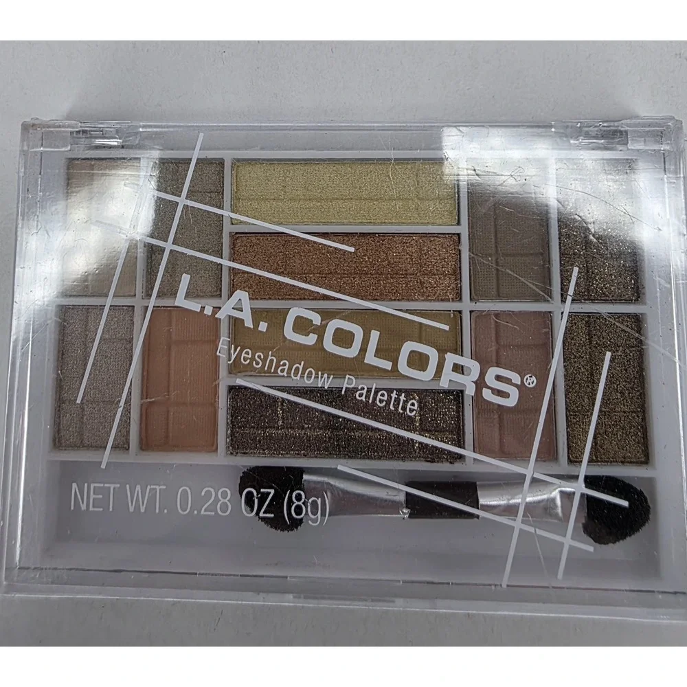 L.A. Colors 12 Color Eyeshadow Palette 31545FD Radiant Gold New & Sealed‎